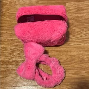 Pink Fuzzy Accessory Set
